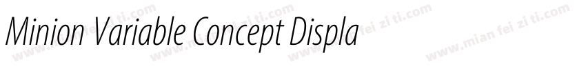 Minion Variable Concept Display S字体转换